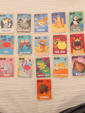 BEAR Cards Animal Collection Trading Cards 16 Cards